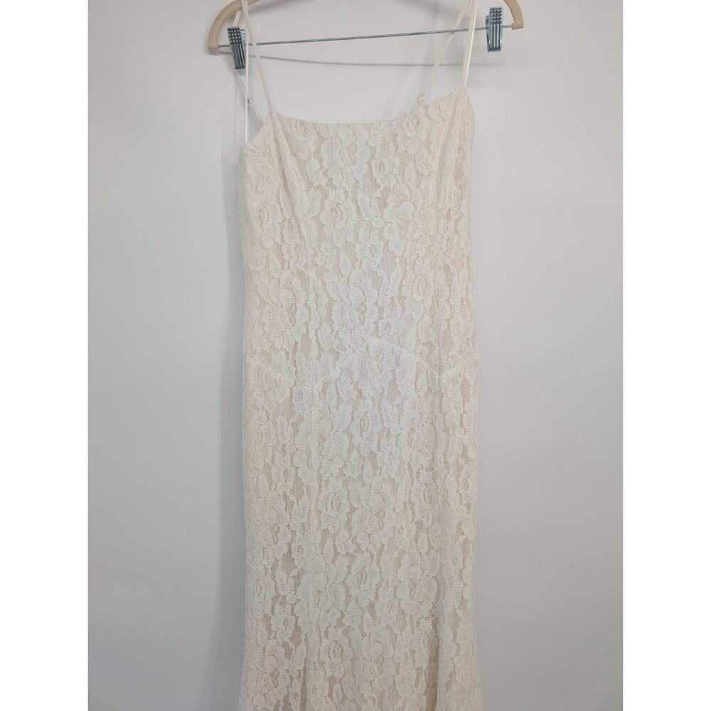 NWT Reformation Fae Lace Maxi Dress Wedding Gown Size 4 Ivory #9G603 - Picture 4 of 14